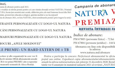 Campania de abonare 2021: NATURA vă premiază!