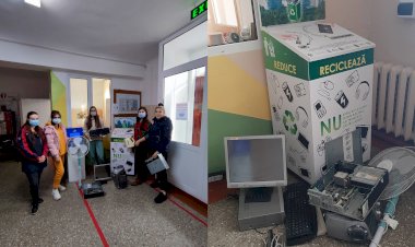 Elevii Centrului de Excelență în Energie și Electronică din Chișinău au învățat cum să recicleze corect deșeurile
