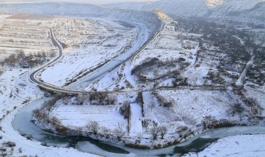 Rezervația Cultural-Naturală „Orheiul Vechi” văzută de la înălțime