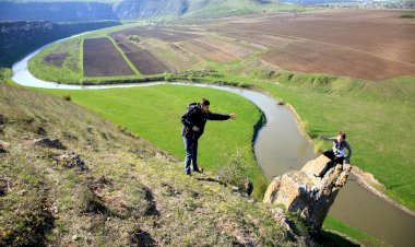 Rezervația Cultural-Naturală „Orheiul Vechi” văzută de la înălțime