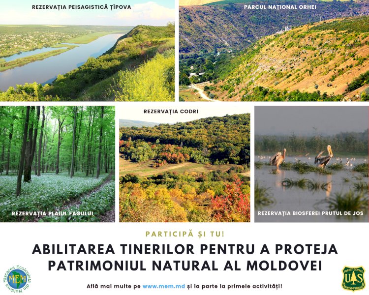 Lansarea proiectului „Abilitarea tinerilor pentru a proteja patrimoniul natural al Moldovei”