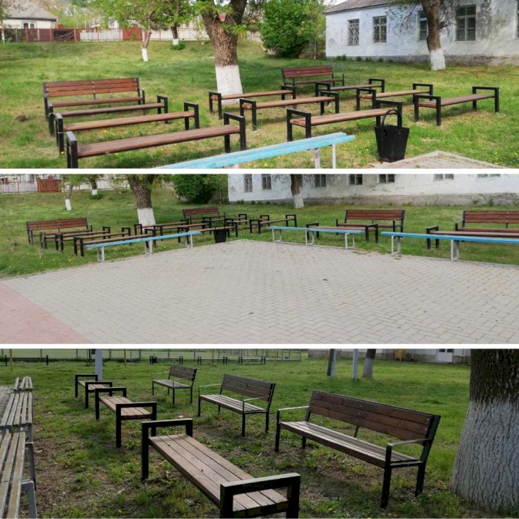 Parc „expres” amenajat în locul fostei școli